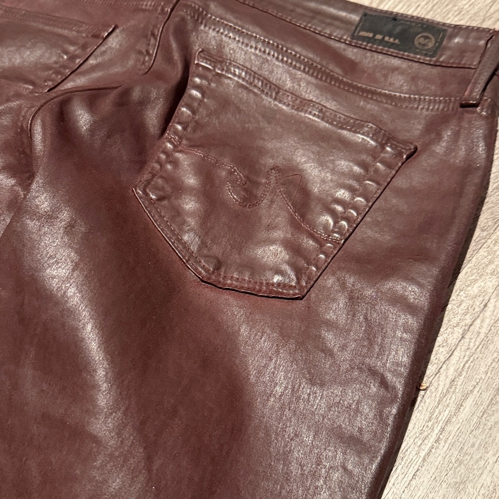 AG Adriano Goldschmied Women's Deep Burgundy Skinny Jeans - Picture 13 of 14